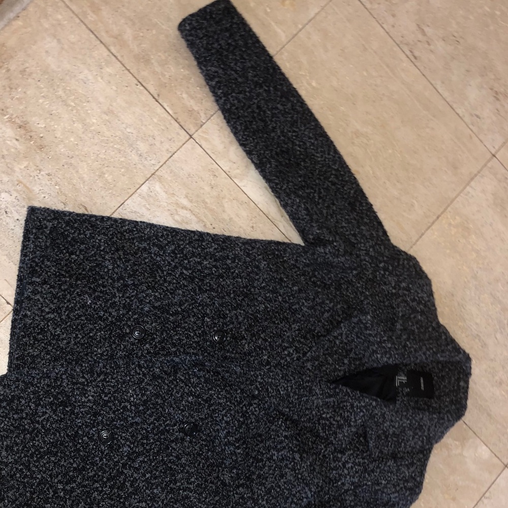 Chenille Structured Grey Coat Sz Small - Picture 8 of 8